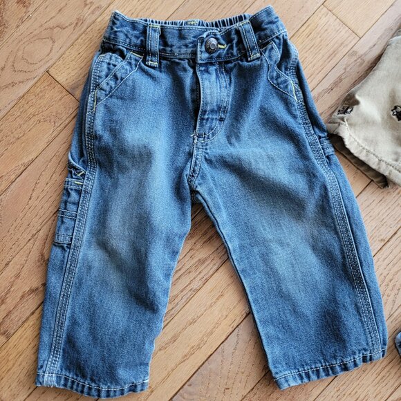 Lot of 3 Baby Jeans Overalls OshKosh B'gosh Polo Jeans Co. - Picture 5 of 12